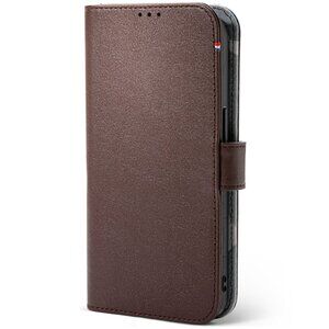 Decoded iPhone 13 Pro Brown Leather Folio MagSafe Wallet Case Detachable